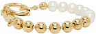 IN GOLD WE TRUST PARIS Gold Ball Chain & Pearls Bracelet