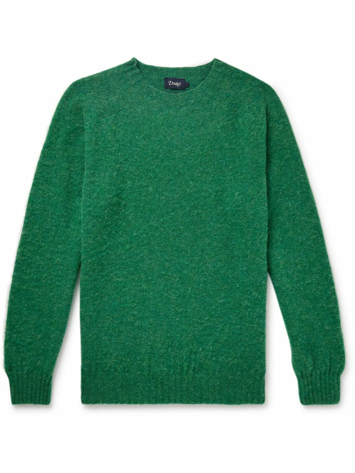 Drake's - Brushed Shetland Wool Sweater - Green Drake's