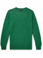 Drake's - Brushed Shetland Wool Sweater - Green