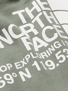 THE NORTH FACE - Logo-Print Fleece-Back Cotton-Blend Jersey Sweatshirt - Green - S