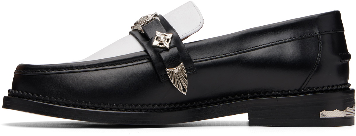 Toga Virilis SSENSE Exclusive Black & White Metal Loafers
