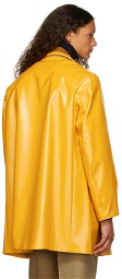 Maison Margiela Yellow Coated Canvas Coat