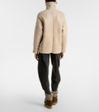 Isabel Marant Adelina shearling-trimmed leather jacket
