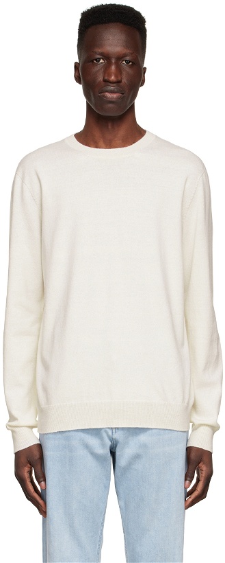 Photo: Agnona Off-White Cotton & Cashmere Sweater