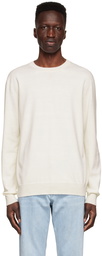 Agnona Off-White Cotton & Cashmere Sweater