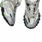 Balenciaga Men's Track Oversized Runner Sneakers in Grey/Blue/Green