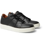 Ermenegildo Zegna - Day & Night Panelled Leather Sneakers - Black