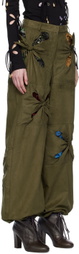 J.Kim Khaki Paneled Faux-Suede Cargo Pants