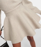 Alaïa Flared wool-blend miniskirt
