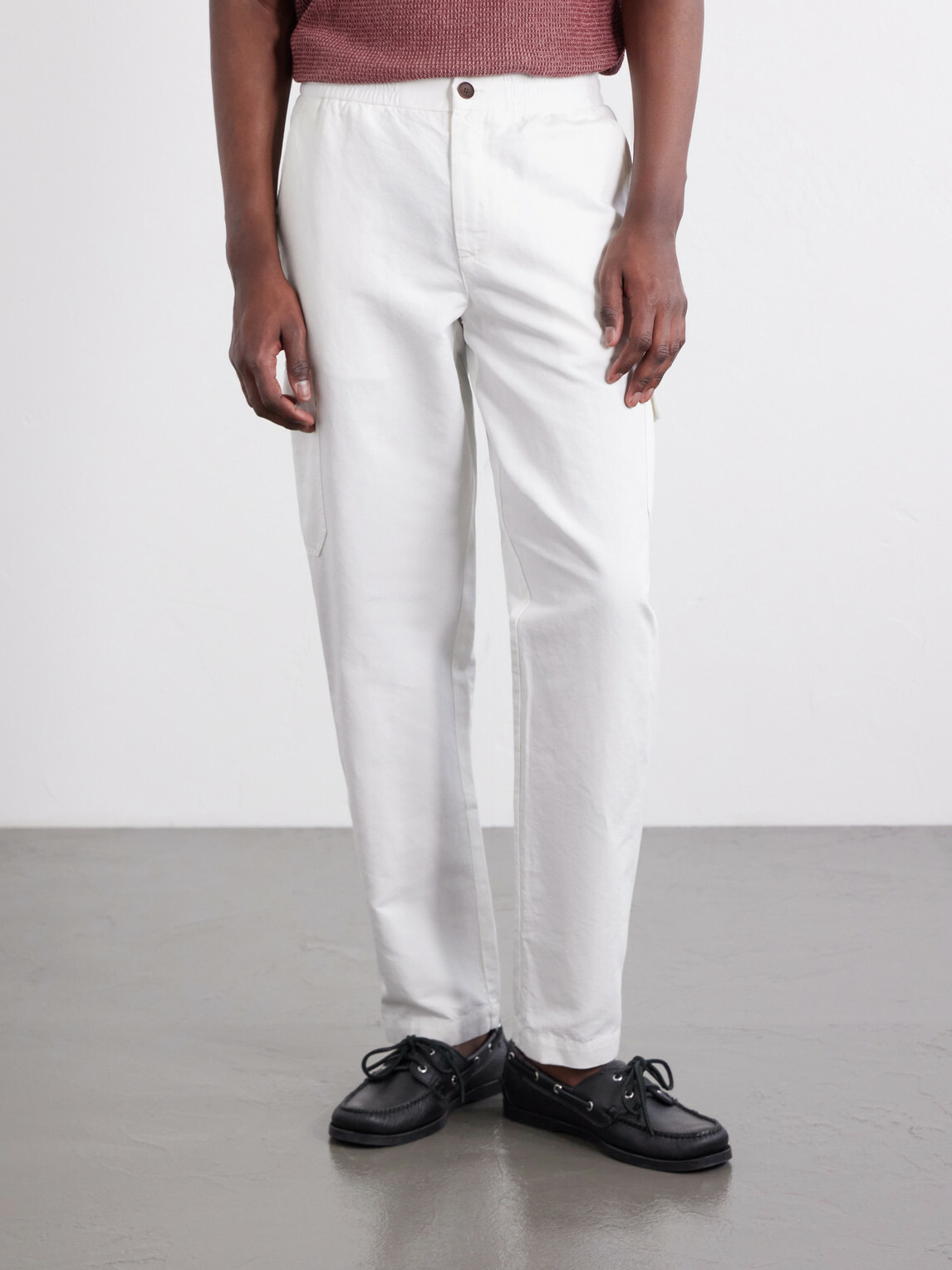 Mr P. - Tapered Cotton and Linen-Blend Trousers - White