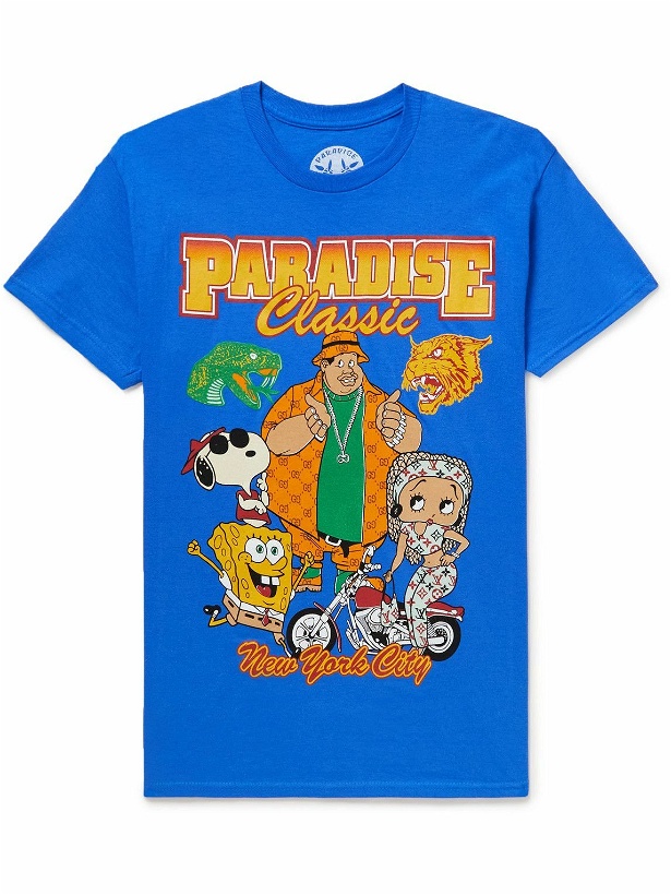 Photo: PARADISE - Paradise Classic Printed Cotton-Jersey T-Shirt - Blue