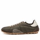 Maison Margiela Women's Low Top Sprinter Sneakers in Dark Green/White/Grey