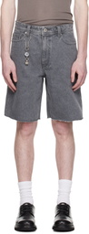 COOR Gray Washed Cutoff Denim Shorts