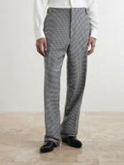 TOM FORD - Straight-Leg Sequin-Detailed Houndstooth Wool-Blend Suit Trousers - Black