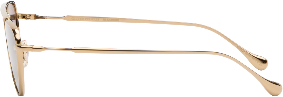 Jil Sander Gold Oliver Peoples 'Edition 1' Aviator Sunglasses