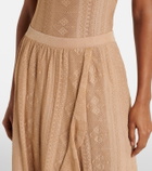 Zimmermann Aster pointelle lamé maxi skirt