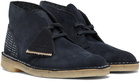 Clarks Originals Navy Sashiko Desert Boots