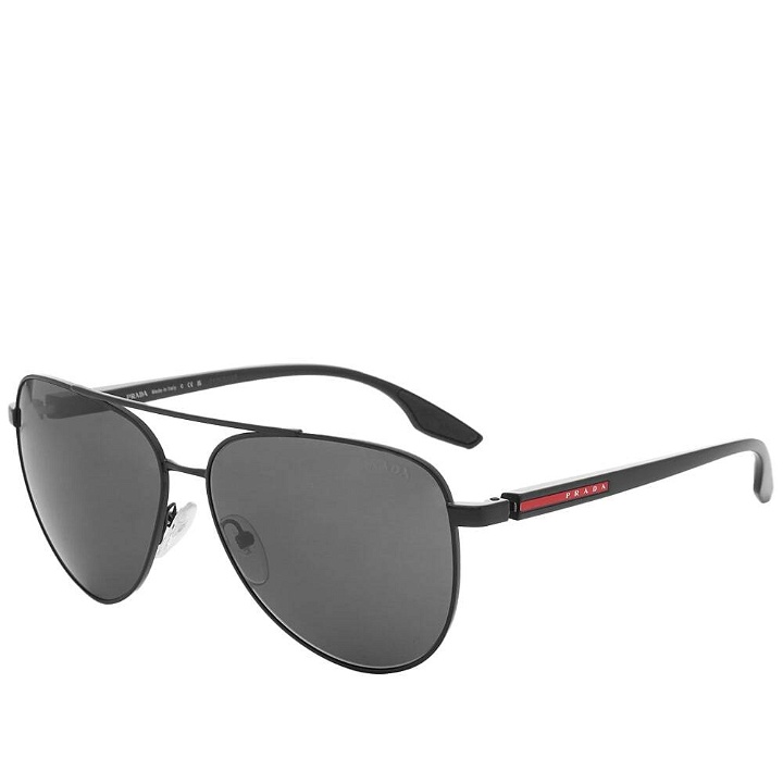 Photo: Prada Eyewear Men's Prada 0PS 52WS Linea Rossa Sunglasses in Black