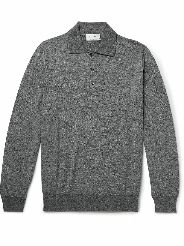 Photo: Canali - Balance Wool-Blend Polo Shirt - Gray