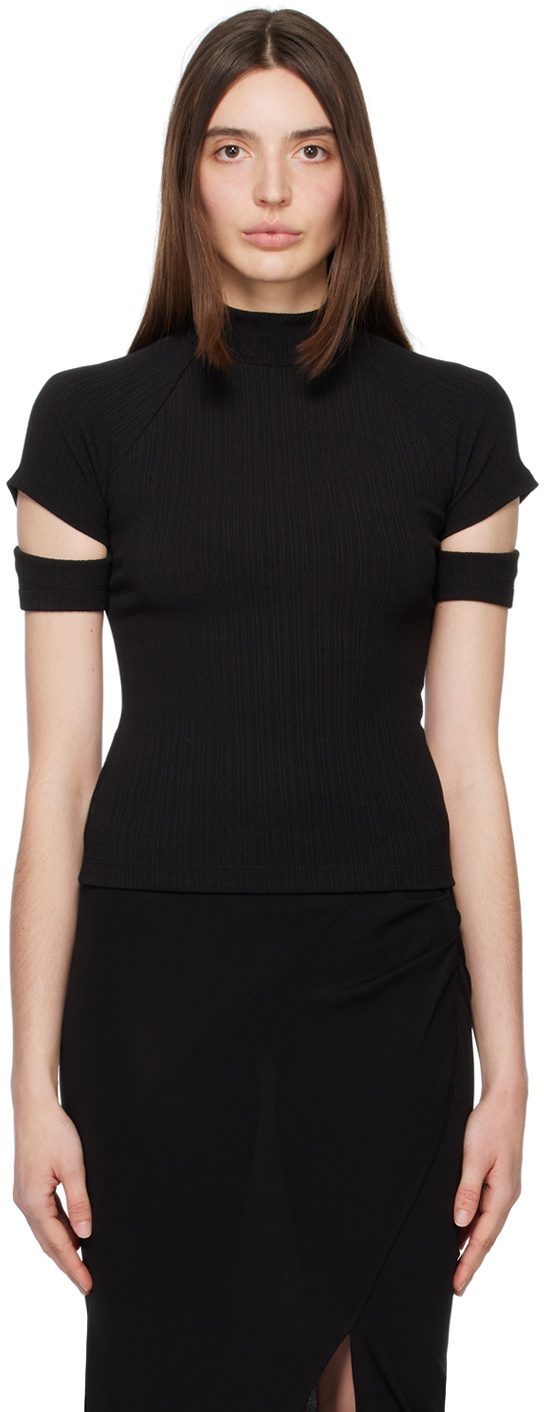 Helmut Lang Black Cutout T-Shirt Helmut Lang