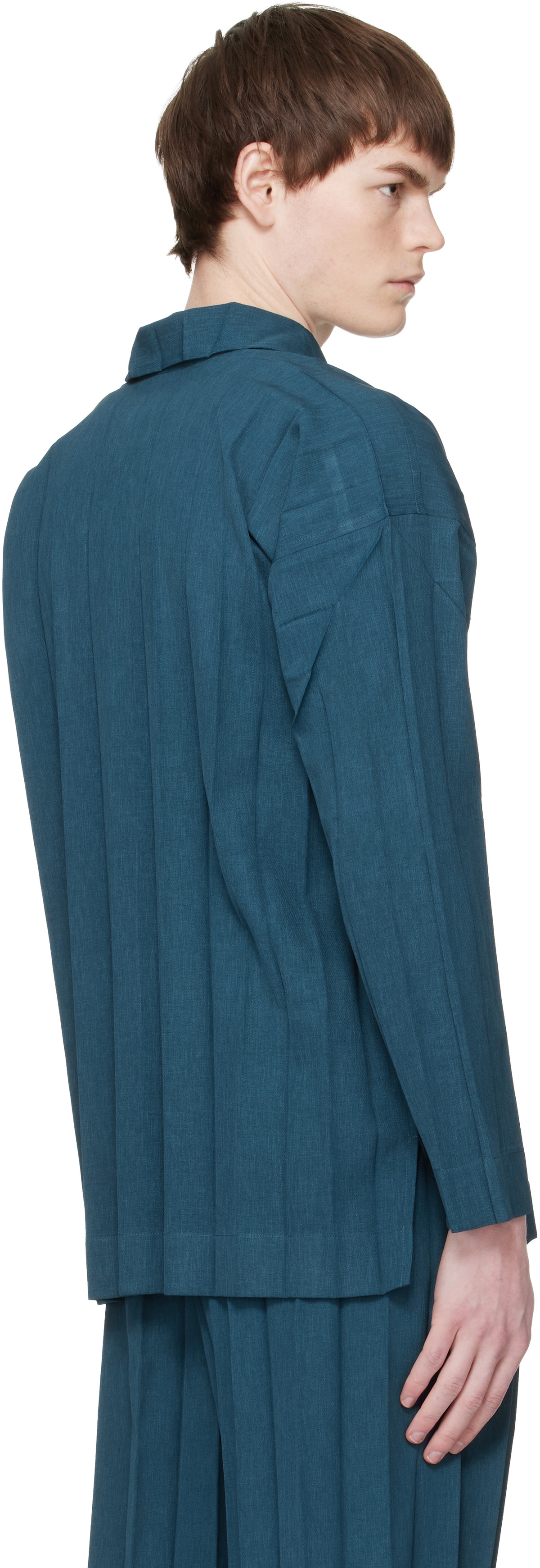 HOMME PLISSÉ ISSEY MIYAKE Navy Edge Ensemble Shirt