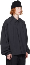 Juun.J Black Puckering Shirt