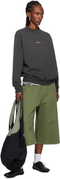Stone Island Gray 6100018 Cotton Fleece Sweatshirt