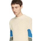 Kiko Kostadinov White Delva Sleeve Intarsia Knit Sweater