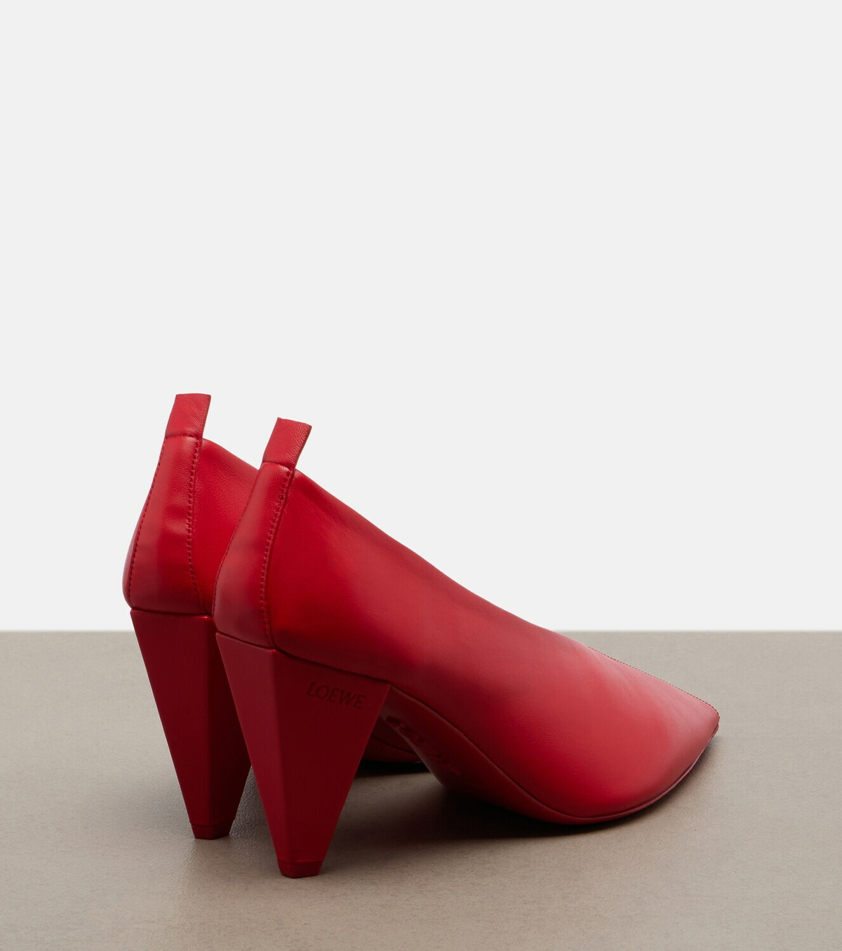 Loewe Origami Cubic leather pumps