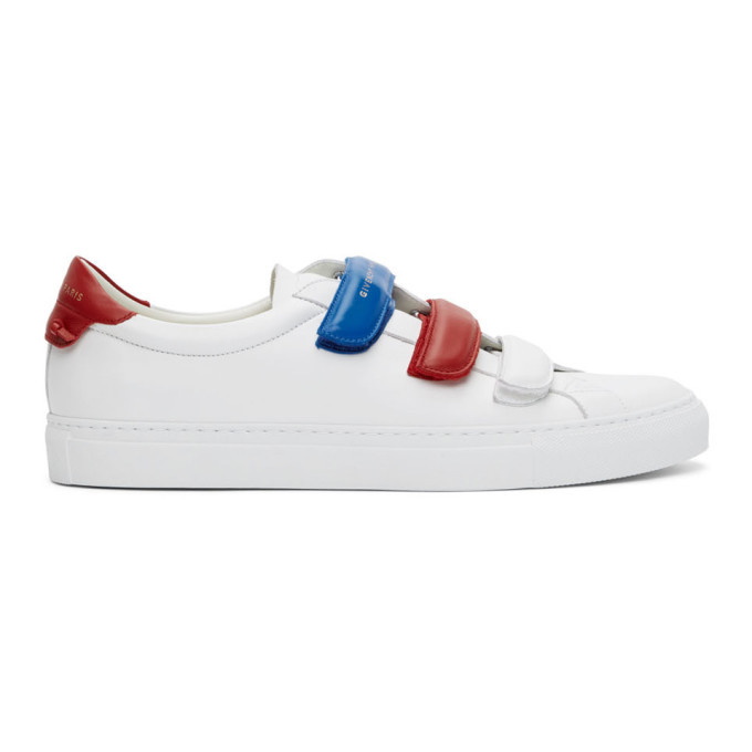 Photo: Givenchy White and Red Velcro Urban Knots Sneakers