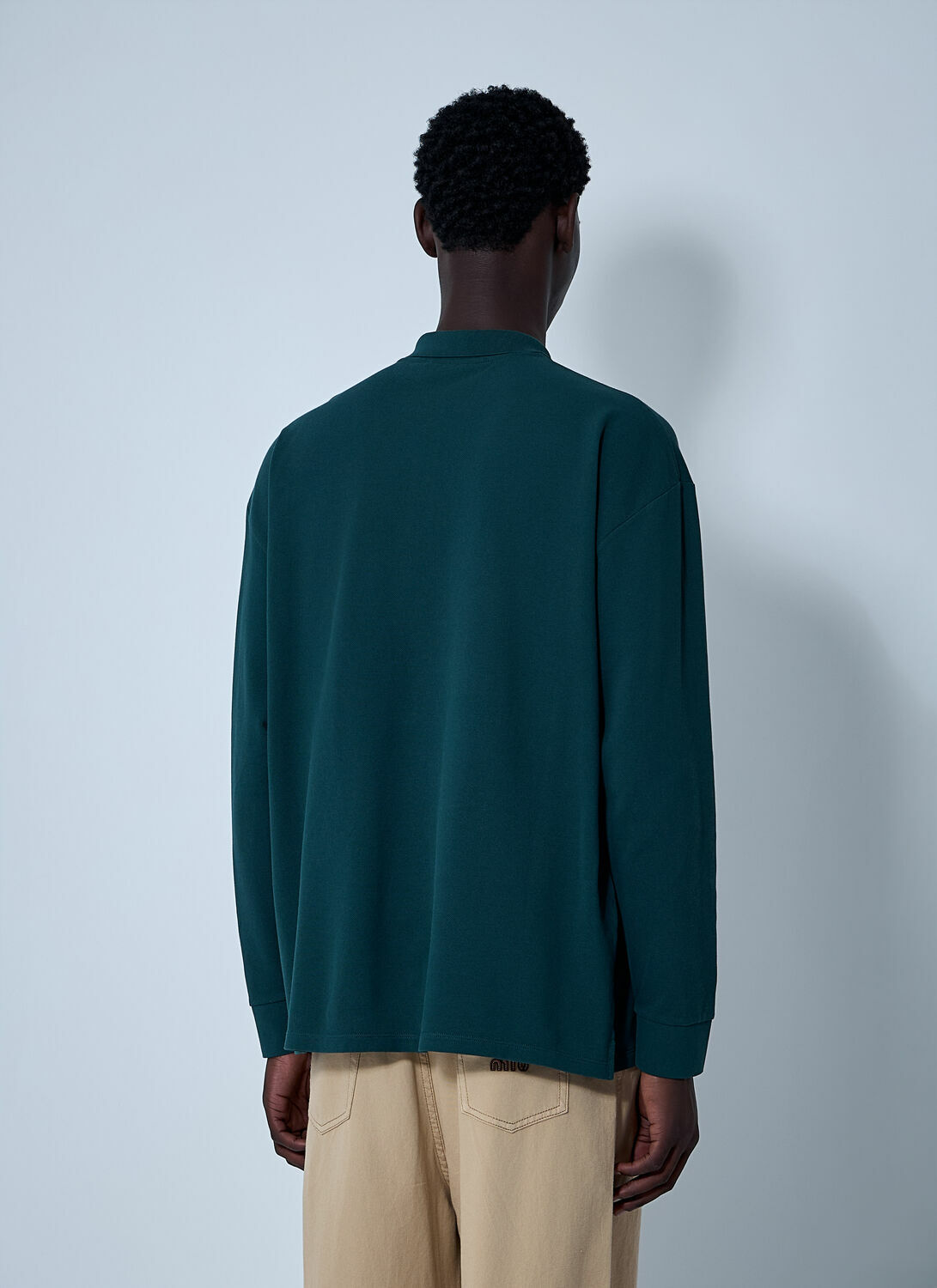 Miu Miu Logo Motif Polo Shirt