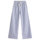DONNI. Women's Stripe Pop Pant in Navy Stripe