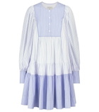 Lee Mathews Diana striped cotton maxi dress