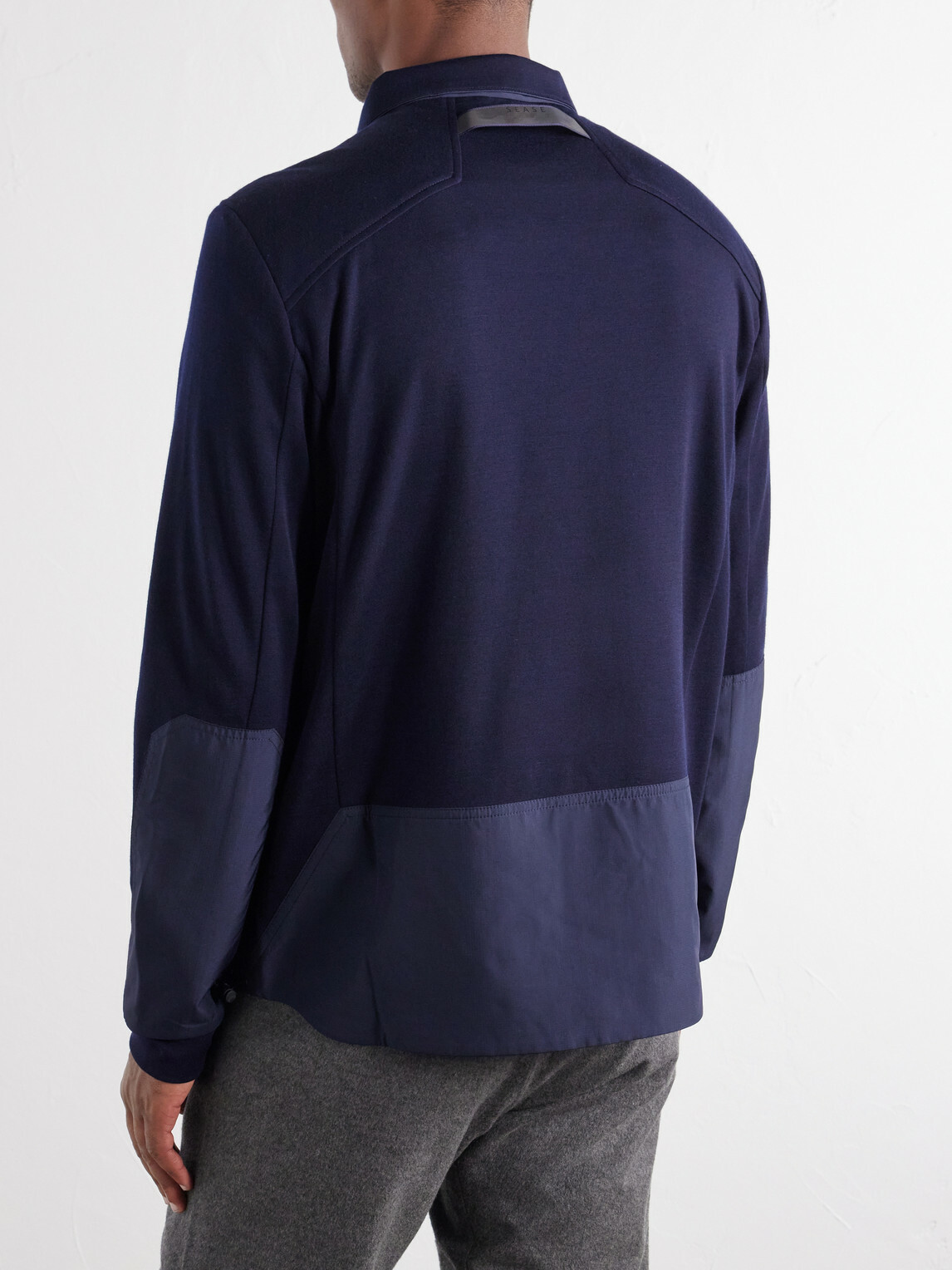 SEASE - Explorer Wool-Blend Zip-Up Ski Mid-Layer - Blue