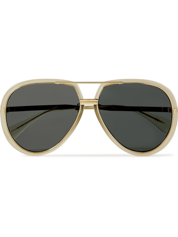 Photo: GUCCI - Aviator-Style Acetate and Gold-Tone Sunglasses - Green