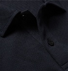 Sunspel - Riviera Slim-Fit Cotton-Mesh Polo Shirt - Men - Navy