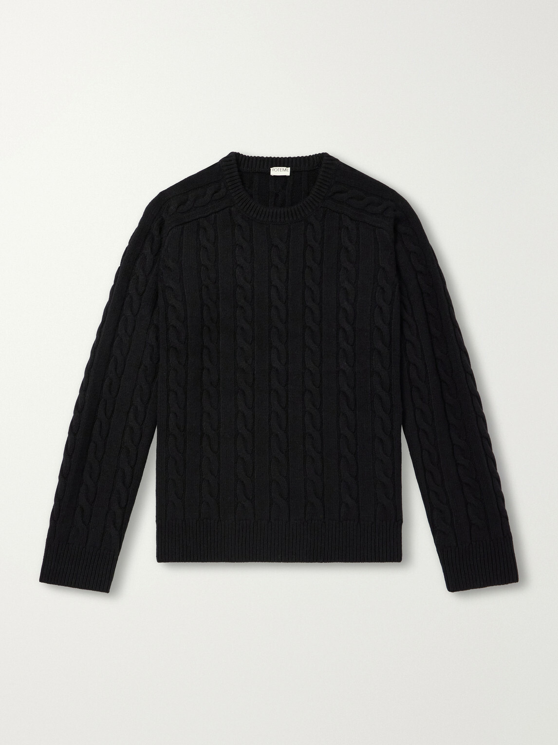 TOTEME - Cable-Knit Wool Sweater - Black