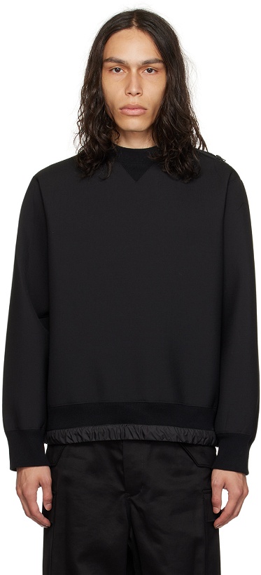 Photo: sacai Black Suiting Bonding Sweatshirt