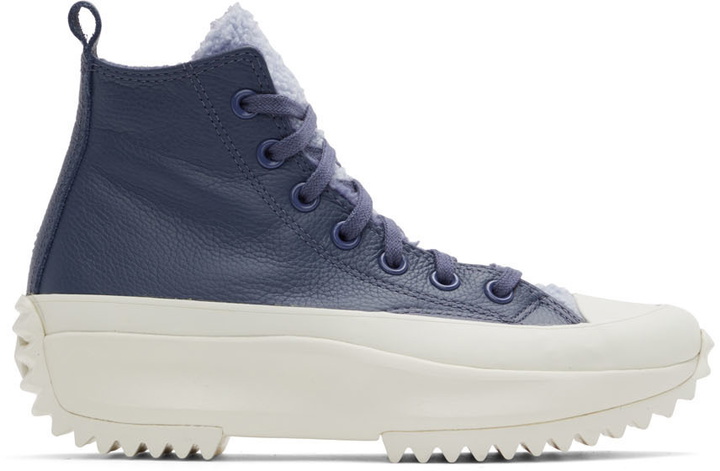 Photo: Converse Blue Leather Run Star Hike Sneakers