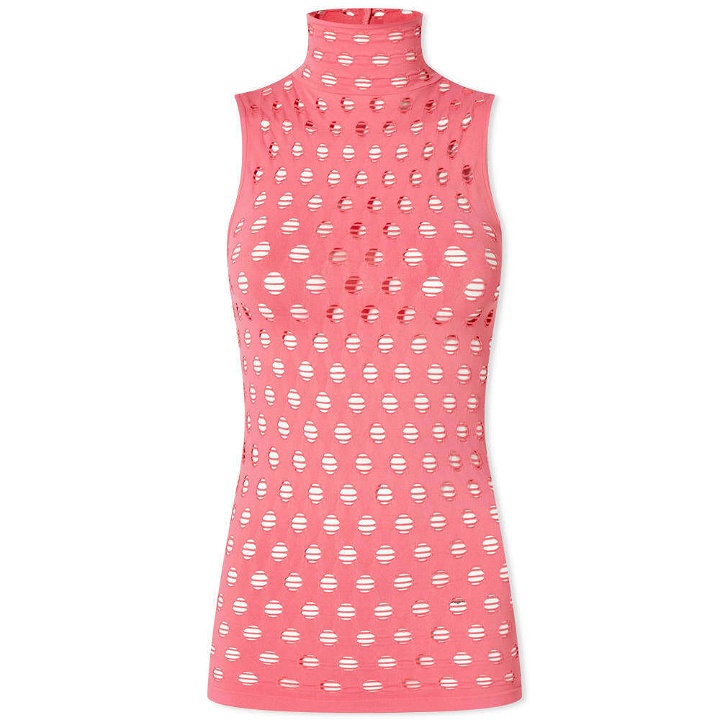 Photo: Maisie Wilen Women's Perforated Sleeveless Top in Pink