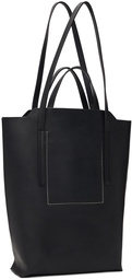 Rick Owens Black Medium Leather Shopper Tote