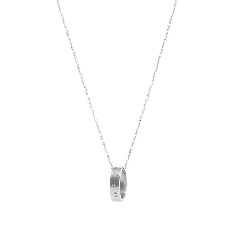 Mm6 Maison Margiela Ring Pendant Necklace - Silver | Garmentory