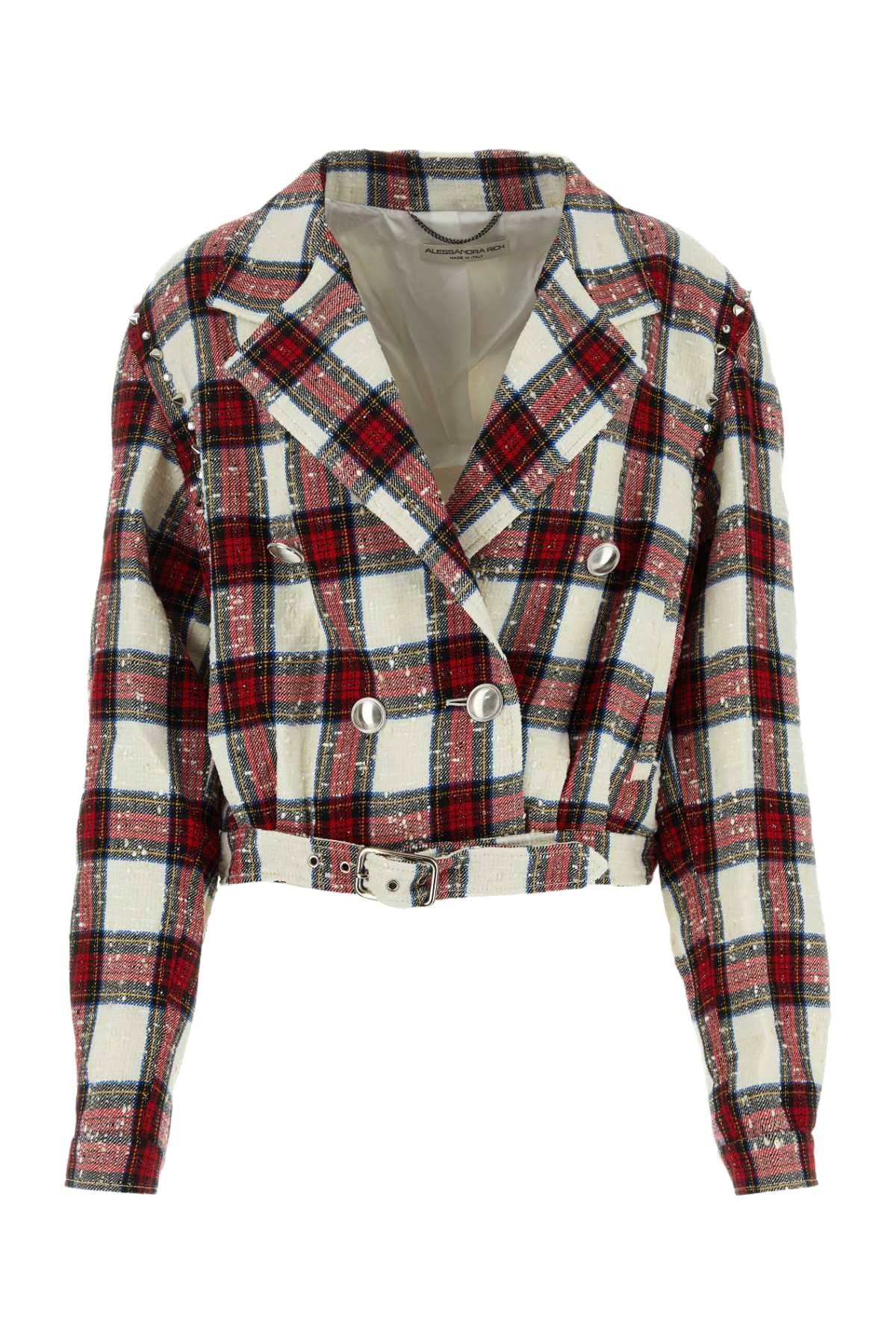 ジャケット ALESSANDRA RICH Embroidered tweed oversize blazer Oversized tweed lamé blazer in brown - Alessandra Rich
