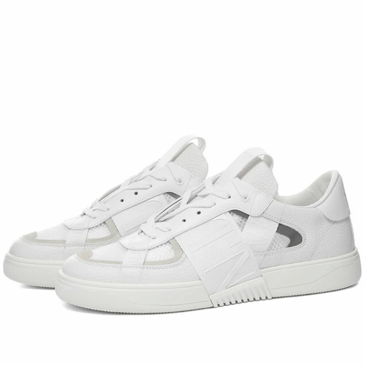 Photo: Valentino Men's VL7N Cut-Out Sneakers in Bianco/Ghiacco