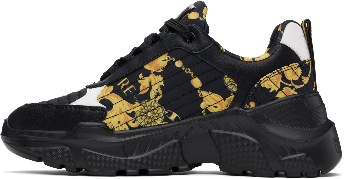 Versace Jeans Couture Black Speedtrack Logo Couture Sneakers