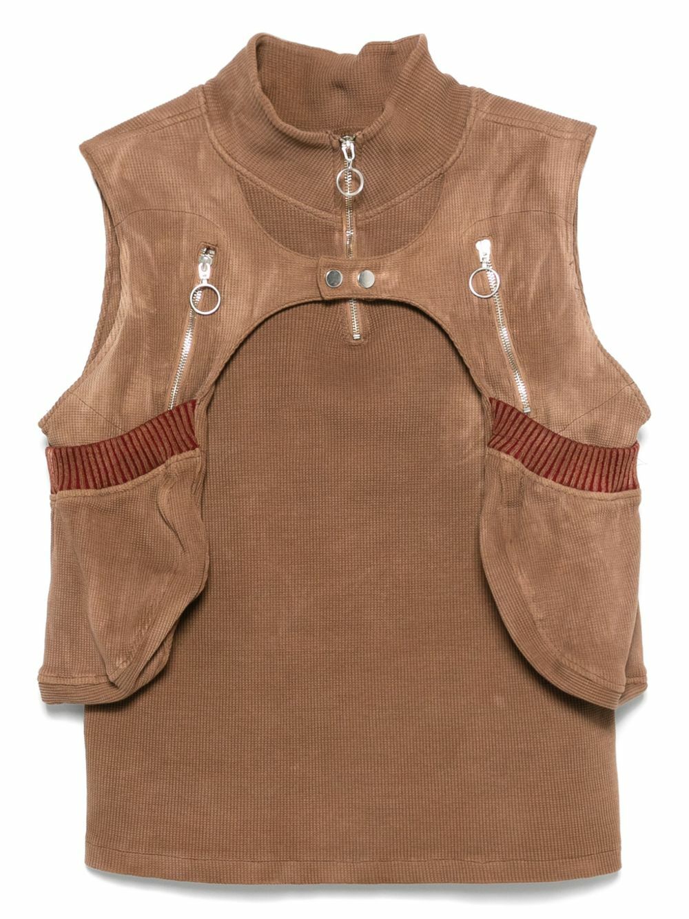 Charlie Constantinou Blue Quilted Vest Charlie Constantinou