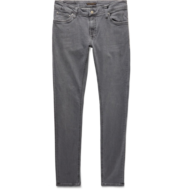 Photo: Nudie Jeans - Skinny Lin Organic Stretch-Denim Jeans - Gray