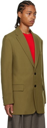 Dries Van Noten Green Blunt Blazer