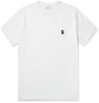 Burberry - Logo-Embroidered Cotton-Jersey T-Shirt - White