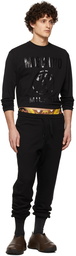 Moschino Black Double Question Mark Long Sleeve T-Shirt